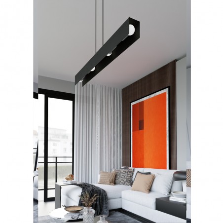 Lampe de plafond Tarlen Noir (4 lumieres)