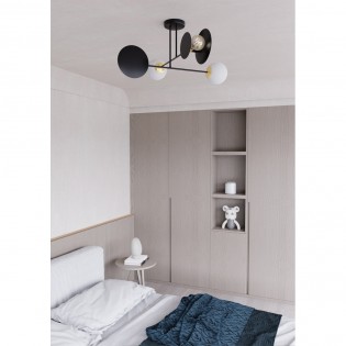 Plafonnier Meltis Noir (4 lumieres)