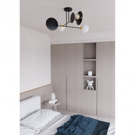 Plafonnier Meltis Noir (4 lumieres)