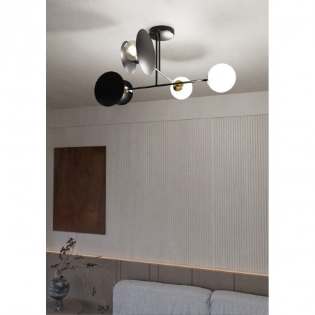 Plafonnier Meltis Noir (4 lumieres)