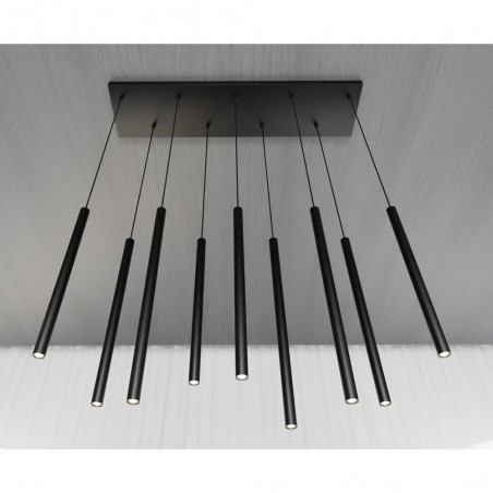 Regletté de plafond Tizo Noir (9 lumieres)