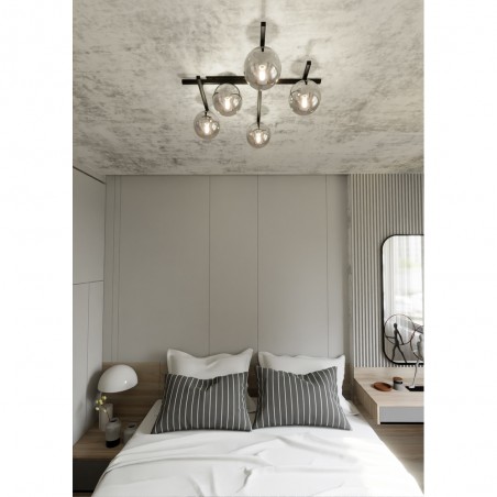 Plafonnier Tramas Graphite (5 lumieres)