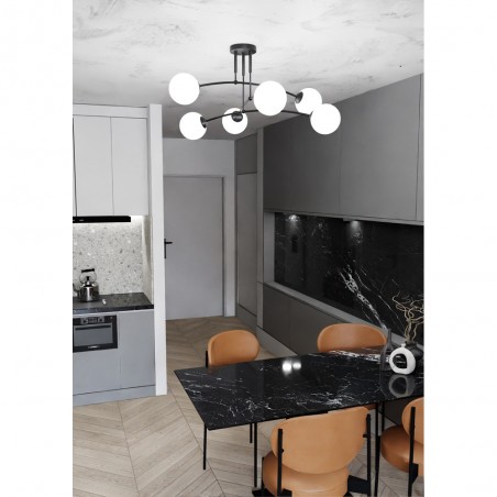 Plafonnier Mobis Noir (6 lumieres)