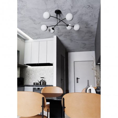 Plafonnier Mobis Noir (6 lumieres)