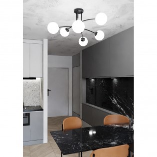 Plafonnier Mobis Noir (6 lumieres)