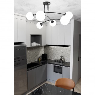 Plafonnier Mobis Noir (6 lumieres)