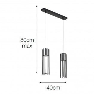 Lampe de suspension Argento (2 lumieres)