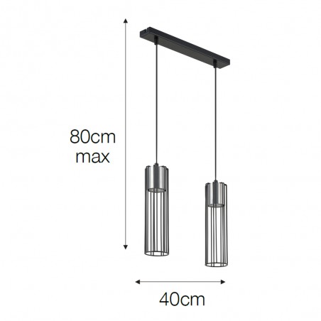 Lampe de suspension Argento (2 lumieres)