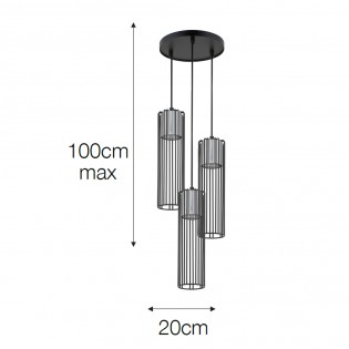 Lampe de suspension Argento II (3 lumieres)