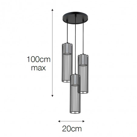 Lampe de suspension Argento II (3 lumieres)