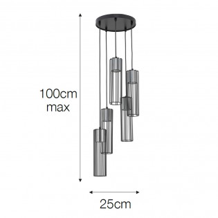 Lampe de suspension Argento (5 lumieres)