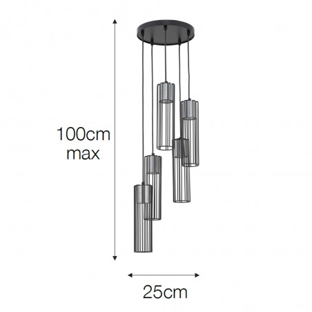 Lampe de suspension Argento (5 lumieres)