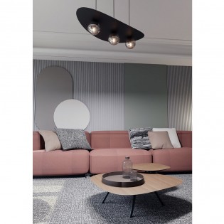 Lampe de plafond Camerino Graphite (3 lumieres)