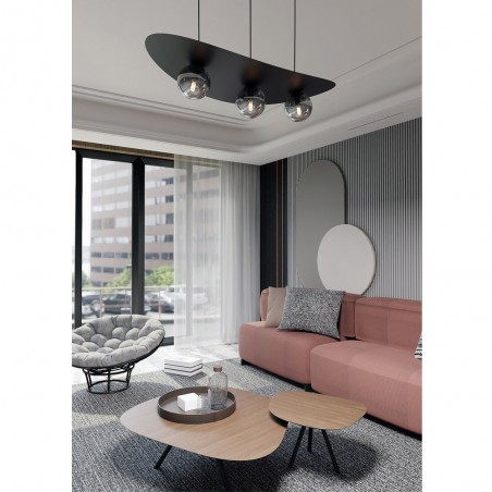 Lampe de plafond Camerino Graphite (3 lumieres)