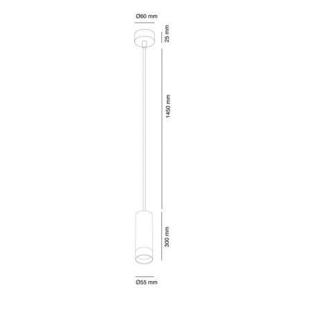 Lampe de plafond Linde Noir
