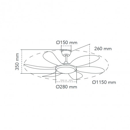 Ventilateur à LED Tanik CCT (24W)