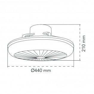 Ventilateur LED avec haut-parleur Iris RGB CCT (25W)