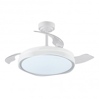 Ventilateur LED pales pliantes Oku CCT Dim (72W)