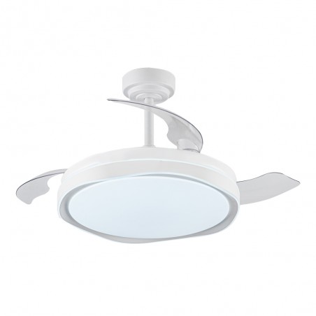 Ventilateur LED pales pliantes Oku CCT Dim (72W)