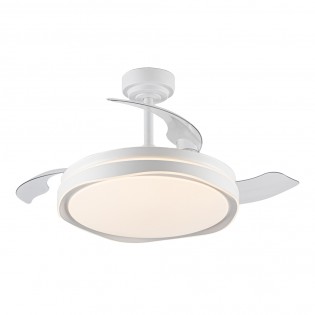 Ventilateur LED pales pliantes Oku CCT Dim (72W)