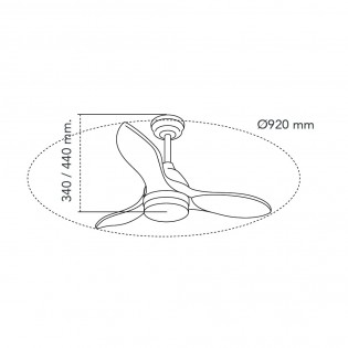 Ventilateur de plafond LED Beta CCT Dim (20W)