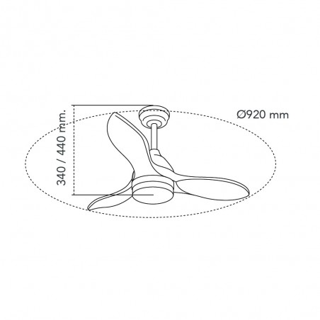 Ventilateur de plafond LED Beta CCT Dim (20W)