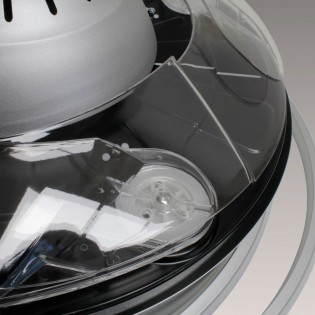Ventilateur LED avec pales pliantes Antila Argent CCT Dim (60W)
