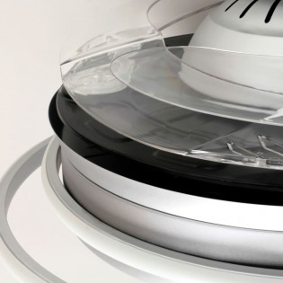 Ventilateur LED avec pales pliantes Antila Argent CCT Dim (60W)