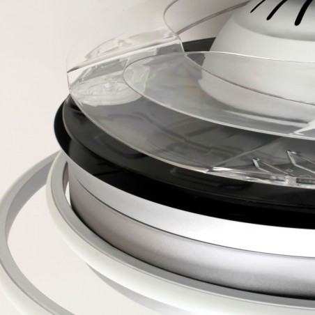 Ventilateur LED avec pales pliantes Antila Argent CCT Dim (60W)