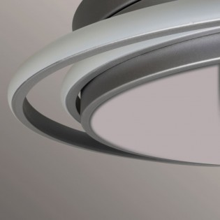 Ventilateur LED avec pales pliantes Antila Argent CCT Dim (60W)