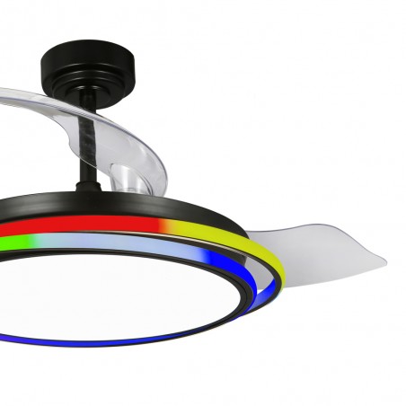 Ventilateur LED pales repliables Antila RGB CCT (65W)