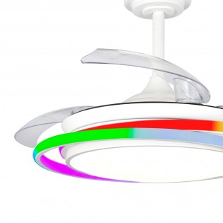 Ventilateur LED pales repliables Antila Mini RGB CCT (45W)