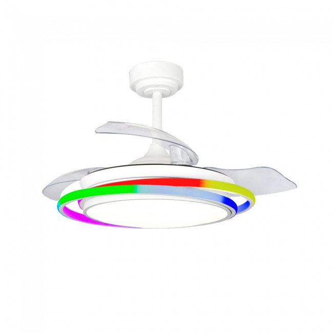 Ventilateur LED pales repliables Antila Mini RGB CCT (45W)