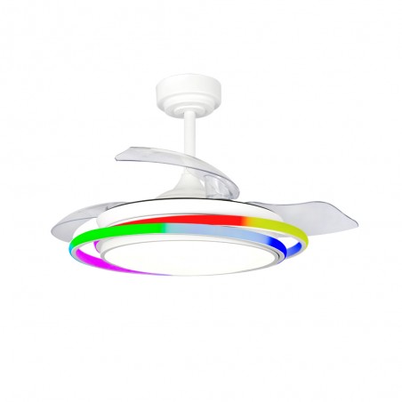 Ventilateur LED pales repliables Antila Mini RGB CCT (45W)