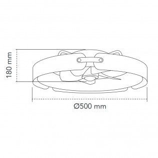 Ventilateur plafonnier LED Tivoli CCT Dim (50W)