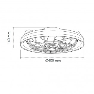 Ventilateur plafonnier LED Rafale CCT Dim (50W)