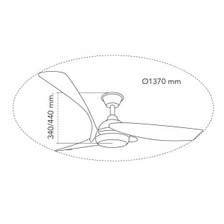 Ventilateur de plafond LED Enna CCT Dim (24W)