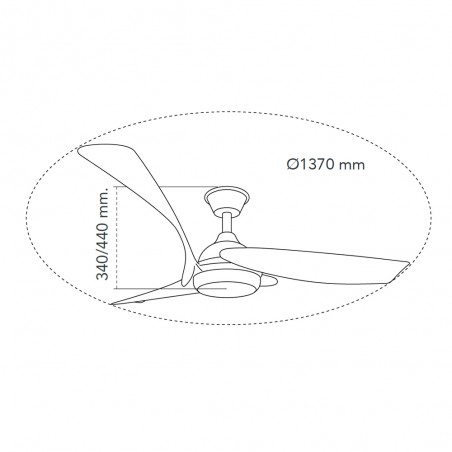 Ventilateur de plafond LED Enna CCT Dim (24W)
