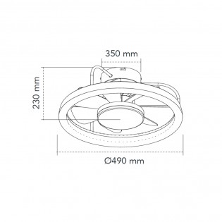 Ventilateur plafonnier LED Strike CCT Dim (50W)
