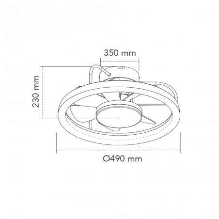 Ventilateur plafonnier LED Strike CCT Dim (50W)