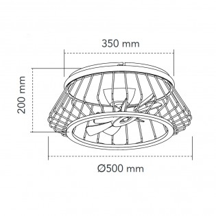 Ventilateur plafonnier LED Cobra CCT Dim (50W)
