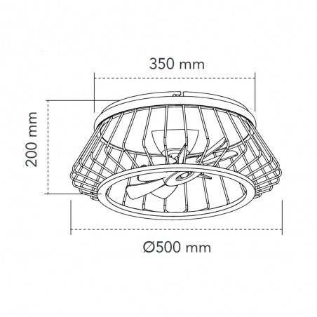 Ventilateur plafonnier LED Cobra CCT Dim (50W)