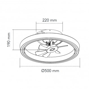 Ventilateur plafonnier LED Dinirot CCT Dim (50W)