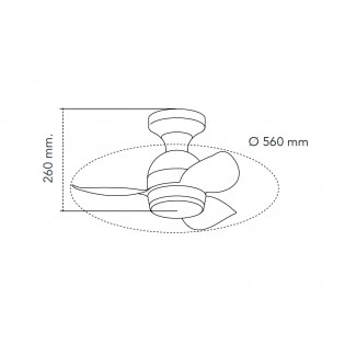 Ventilateur de plafond LED Julie CCT Dim (20W)