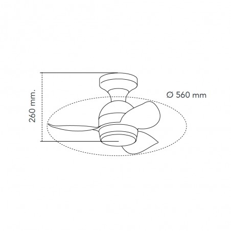 Ventilateur de plafond LED Julie CCT Dim (20W)