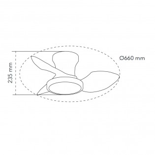 Ventilateur de plafond LED Reel CCT Dim (20W)