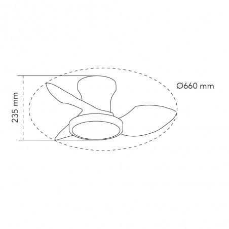 Ventilateur de plafond LED Reel CCT Dim (20W)