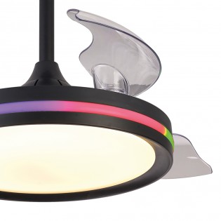 Ventilador LED aspas desplegables North RGB CCT Dim (40W)