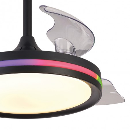 Ventilador LED aspas desplegables North RGB CCT Dim (40W)