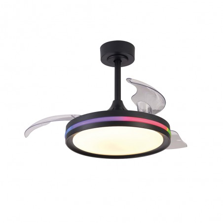 Ventilador LED aspas desplegables North RGB CCT Dim (40W)
